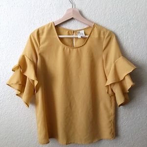 Japna Ruffle Sleeve Top